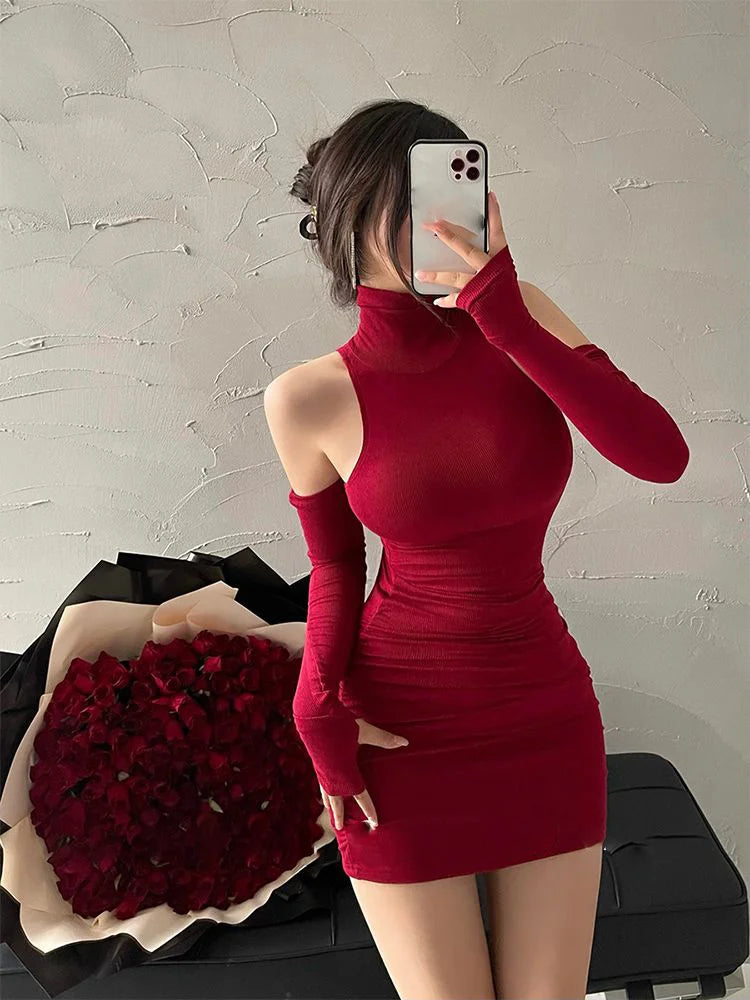 Knowhere JYZ Hip Wrap Mini Dress