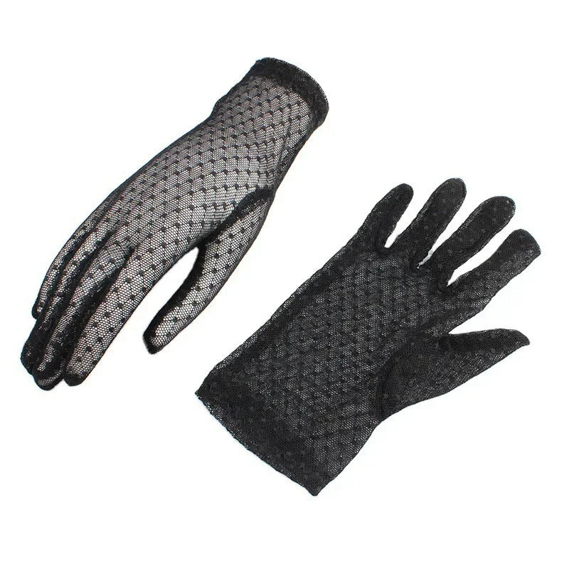 Knowhere MKF Black Lace Transparent Gloves