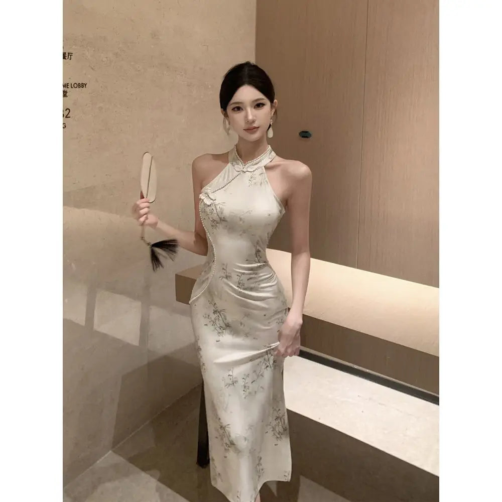 Slim Fit Cheongsam Hip Skirt