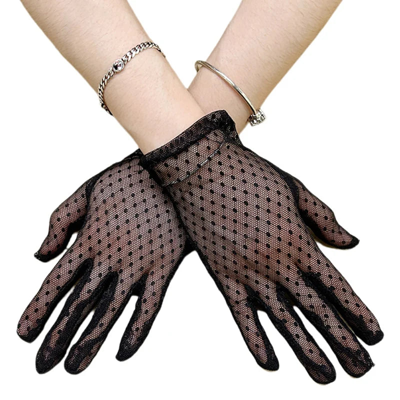 Knowhere MKF Black Lace Transparent Gloves