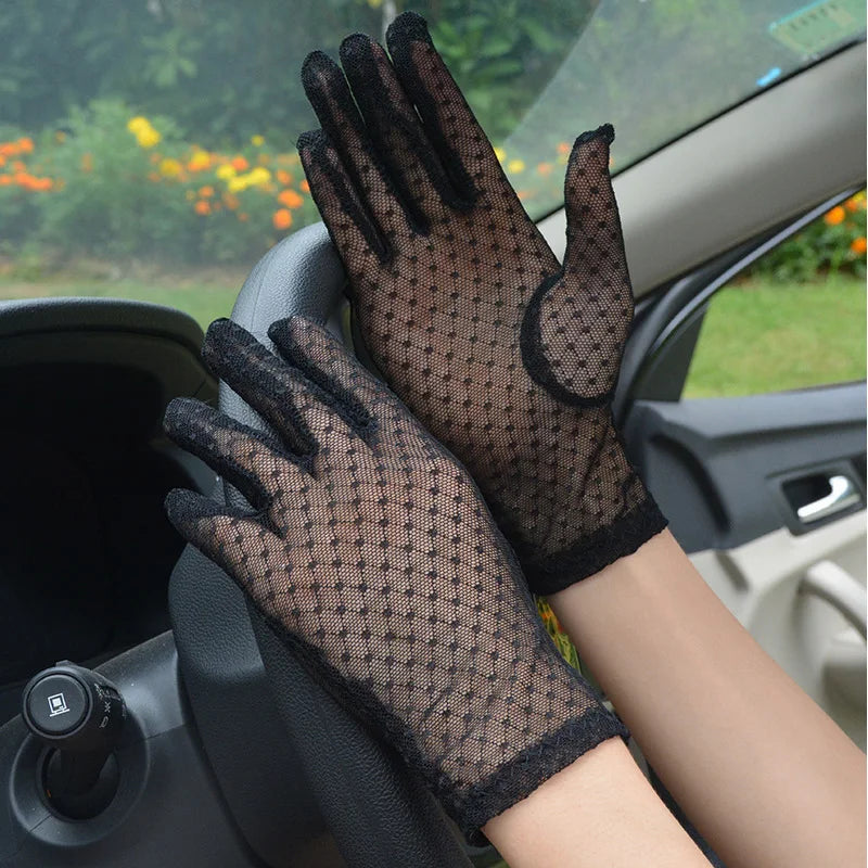 Knowhere MKF Black Lace Transparent Gloves