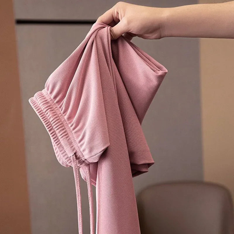 Knowhere Soft Silk Wide Leg Pants