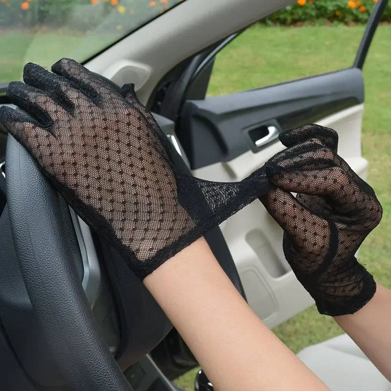 Knowhere MKF Black Lace Transparent Gloves