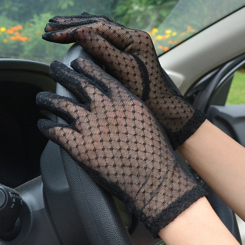 Knowhere MKF Black Lace Transparent Gloves
