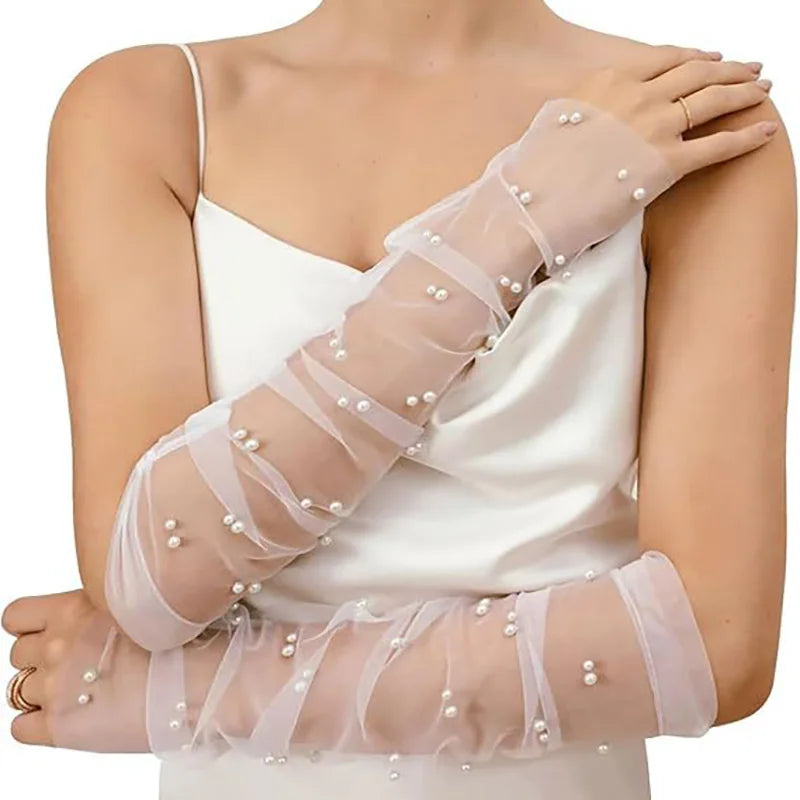 Knowhere MKF Lace Long Bridal Gloves