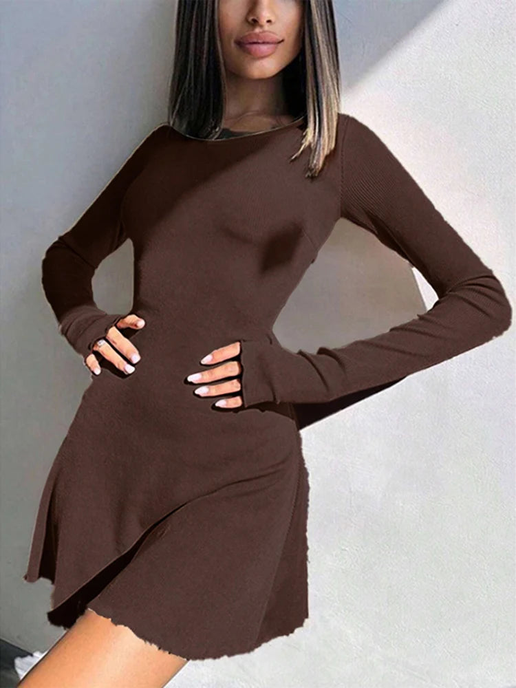 Knowhere Long Sleeve Mini Bodycon Dress