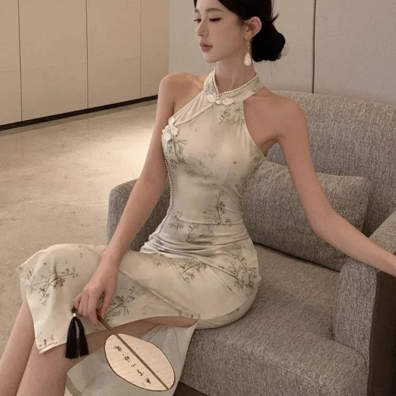 Slim Fit Cheongsam Hip Skirt