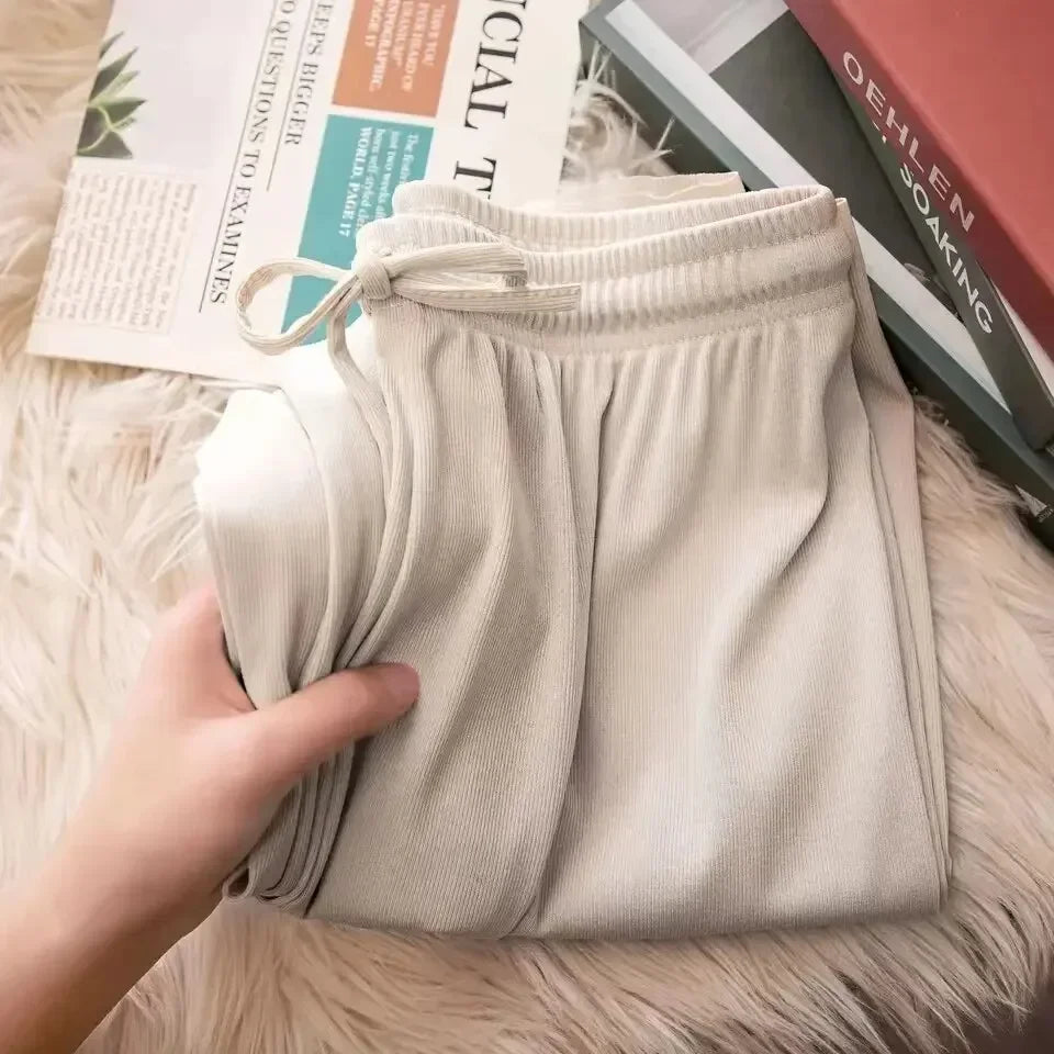 Knowhere Soft Silk Wide Leg Pants