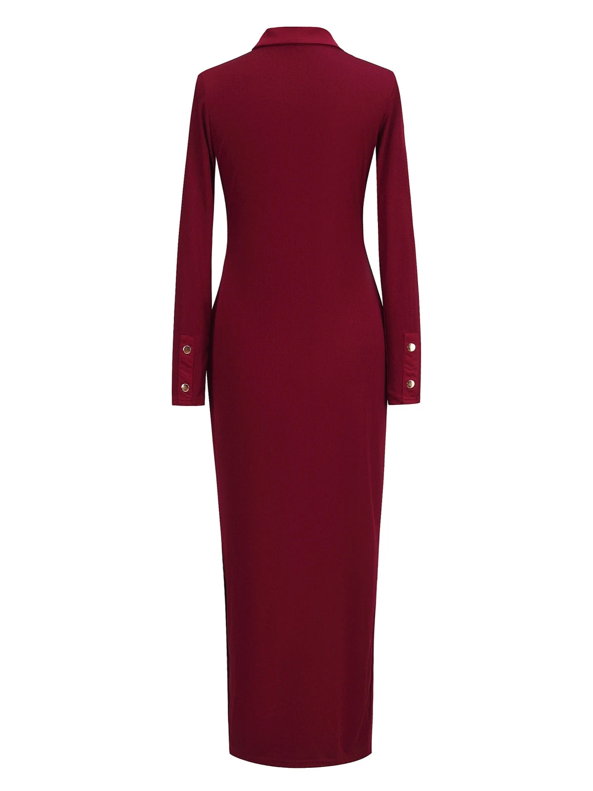 Knowhere MHB Slim Dress Lapel Long Sleeve Dress (MS2812)