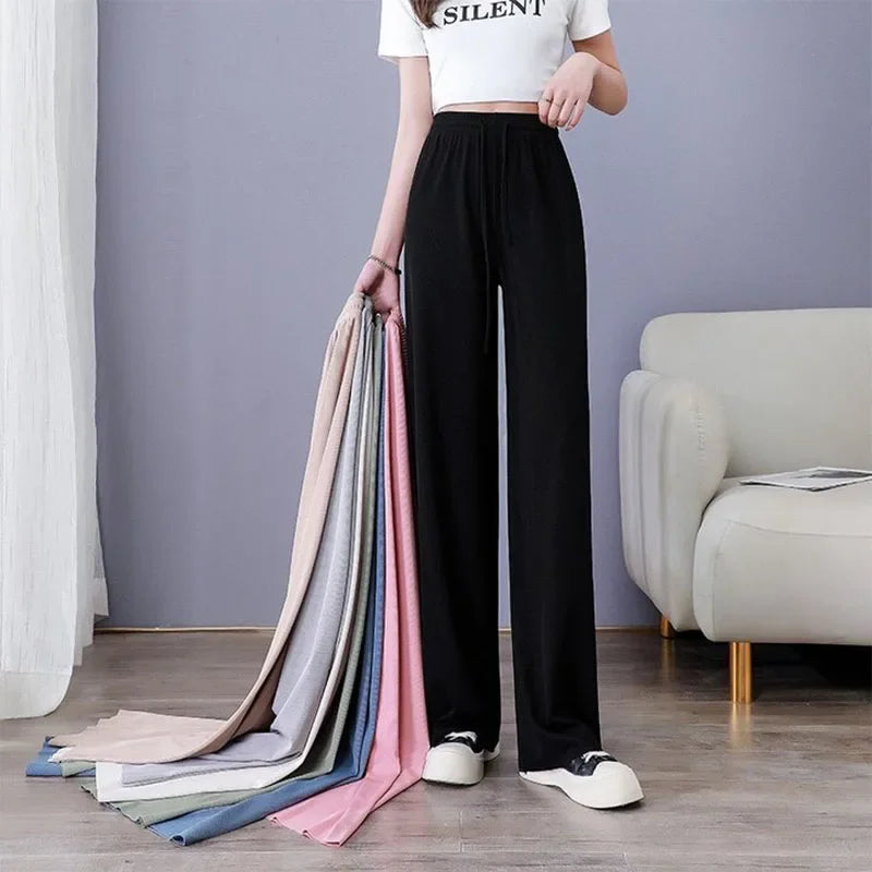 Knowhere Soft Silk Wide Leg Pants