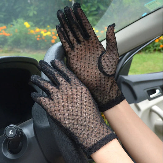 Knowhere MKF Black Lace Transparent Gloves